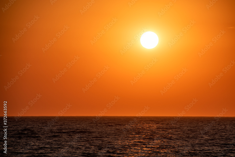 Sunset from the beautiful beach of Santa Marinella, close to Rome, Italy	

