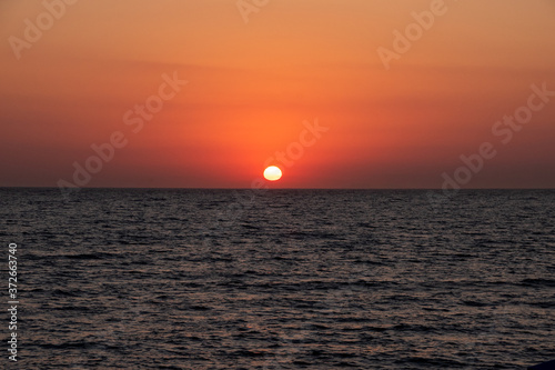 Sunset from the beautiful beach of Santa Marinella  close to Rome  Italy  