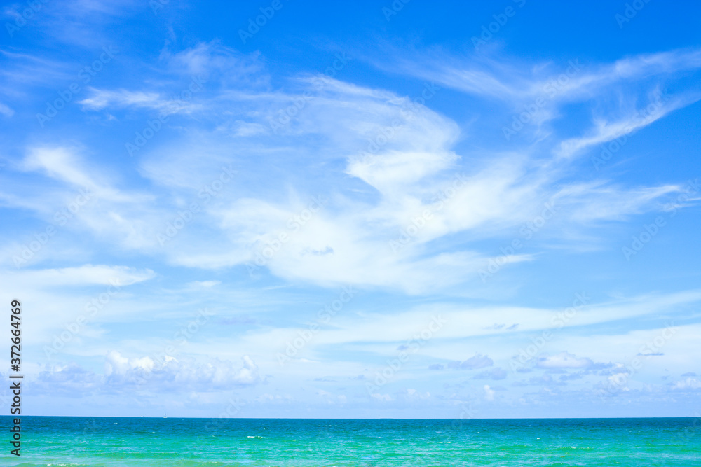 Sea and blue sky Sea and blue sky