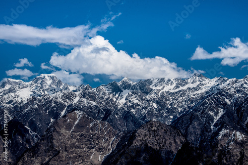Himalayas mountains and clouds