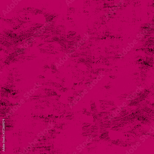 Abstract dark magenta pink painted colored spotted scratched paper texture background square
