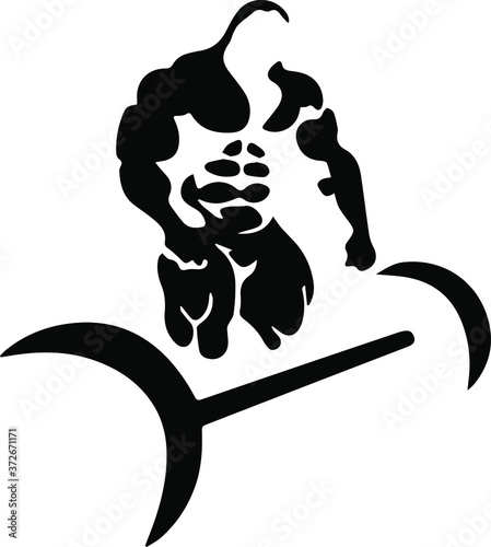 Male powerlifter exercise deadlift vector image