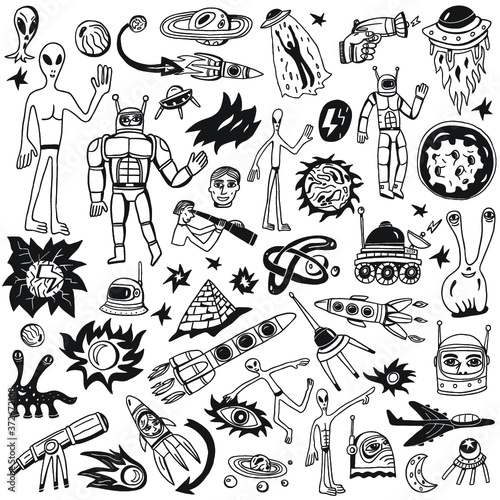 space - doodles collection