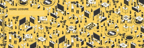 Home Leisure Isometric Pattern