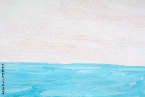 Abstract textured paper background with an white sky to blue sea