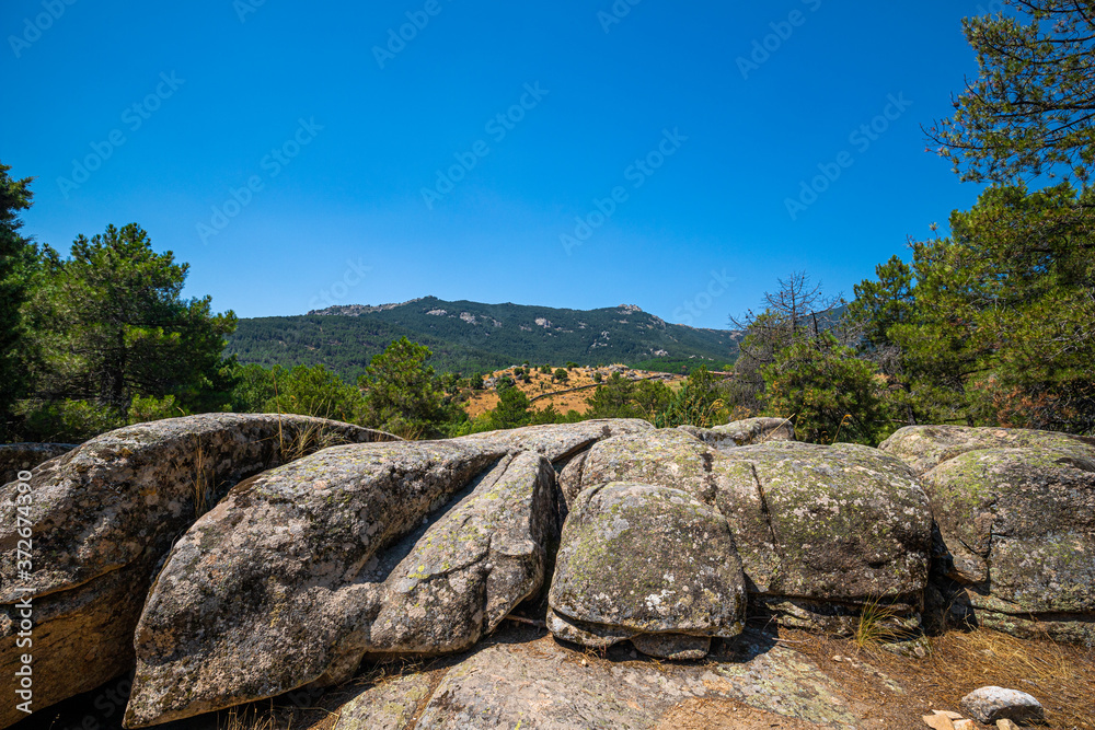 La Pedriza National Park on the southern slopes of the Guadarrama mountain range in Madrid, with cascades. It is one of the largest granitic ranges. It has amazing nature and plenty of leisure options La Pedriza National Park on the southern slopes of the Guadarrama mountain range in Madrid, with cascades. It is one of the largest granitic ranges. It has amazing nature and plenty of leisure options