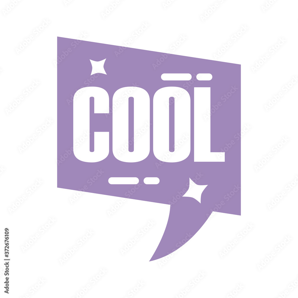 slang speech bubble with cool word silhouette style slang speech bubble with cool word silhouette style