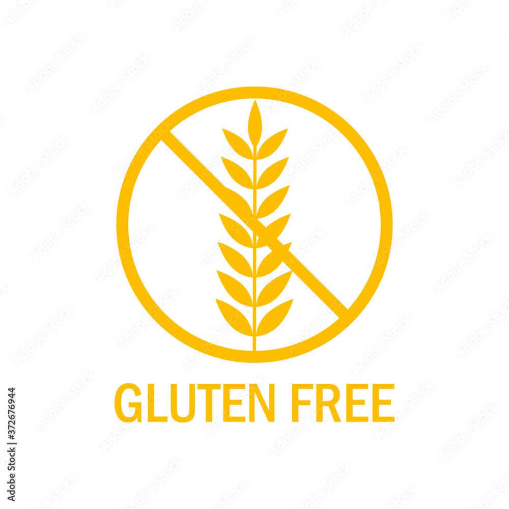 Gluten free vector icon. Isolated.