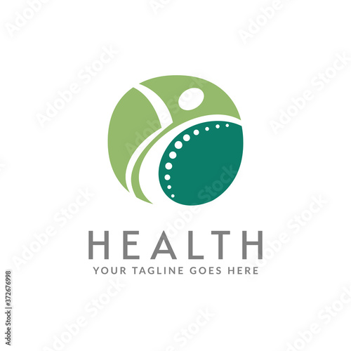 Green spine care logo for chiropractic business