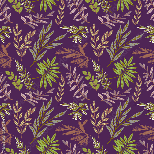spring theme seamless pattern design with flower and leaf shape element