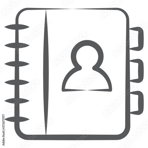 
Doodle design of contact and address book, phone book vector 
