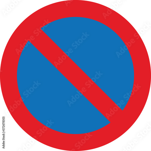 No parking, no stopping, no waiting, no standing sign. Parking area sign. 