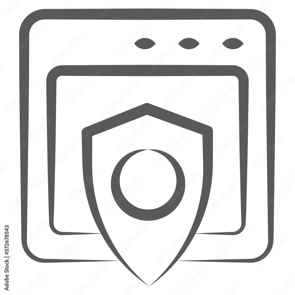 Shield with web page showing web security icon
Shield with web page showing web security icon