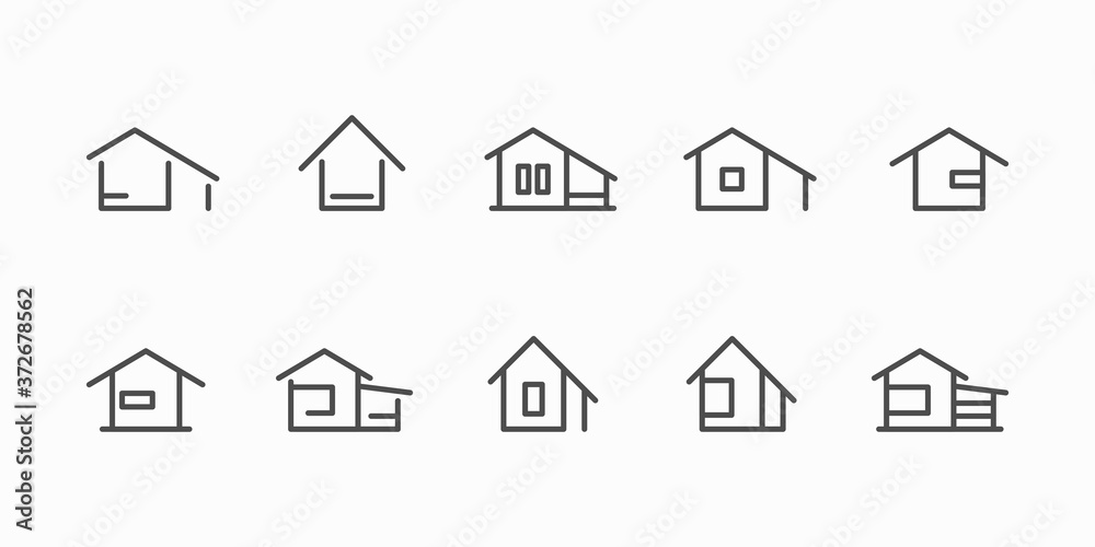 House icons set. Home symbol vector Illustration