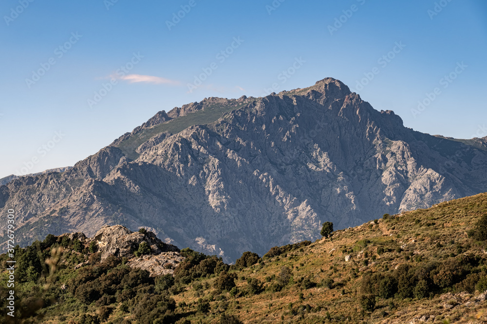 Monte Padro mountain in Corsica