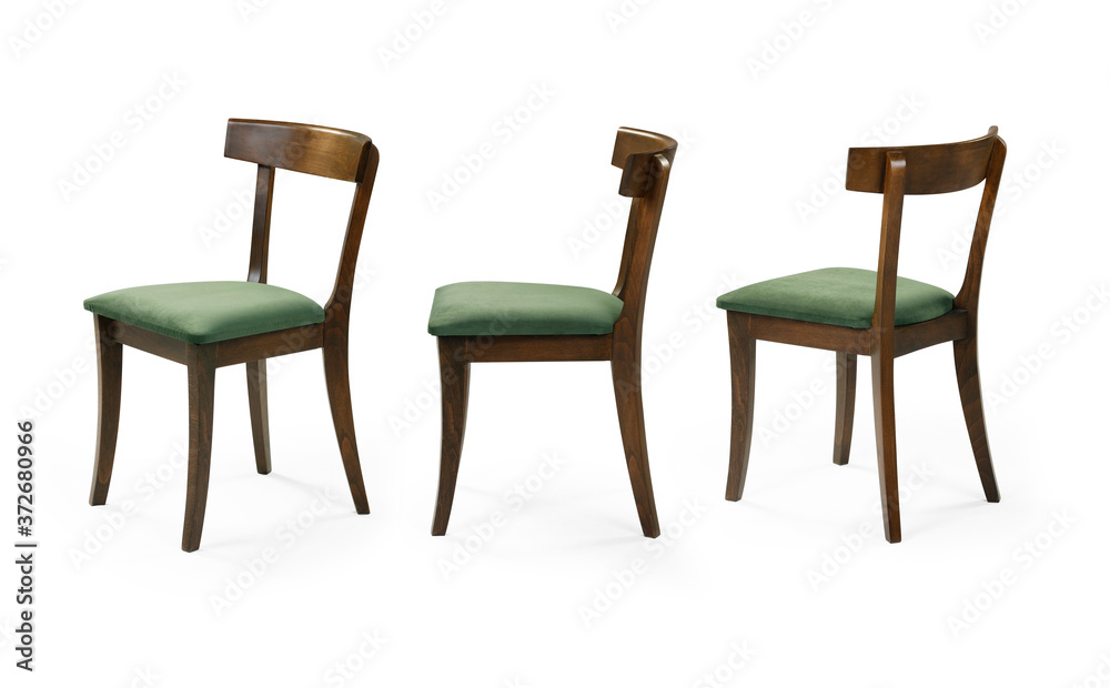 Single chair at different angles on a white background Single chair at different angles on a white background