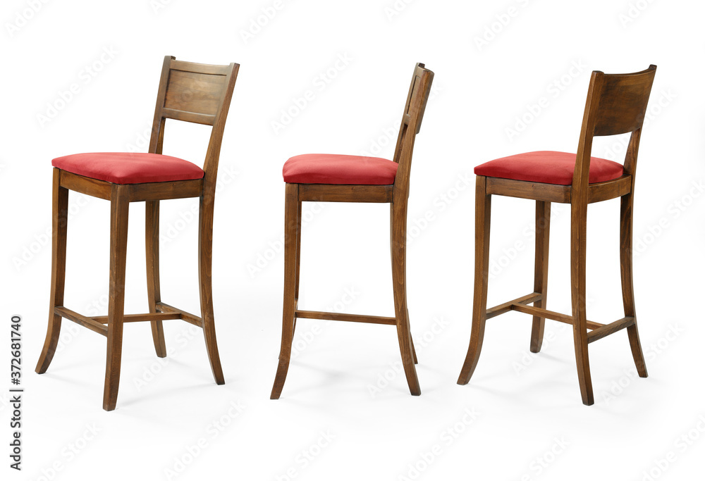 Single chair at different angles on a white background Single chair at different angles on a white background