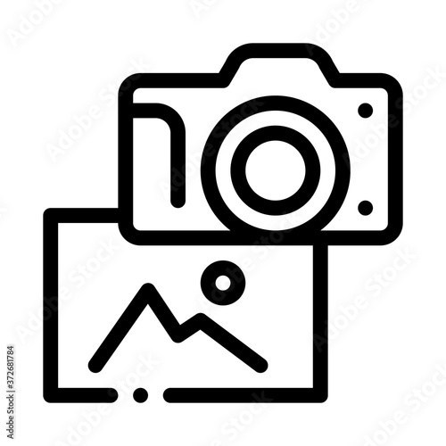 photo gallery icon vector. photo gallery sign. isolated contour symbol illustration