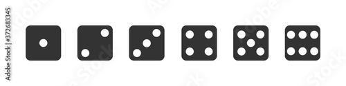 set of the parties dices in flat, vector