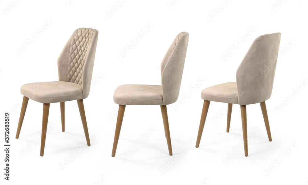 Single chair at different angles on a white background Single chair at different angles on a white background