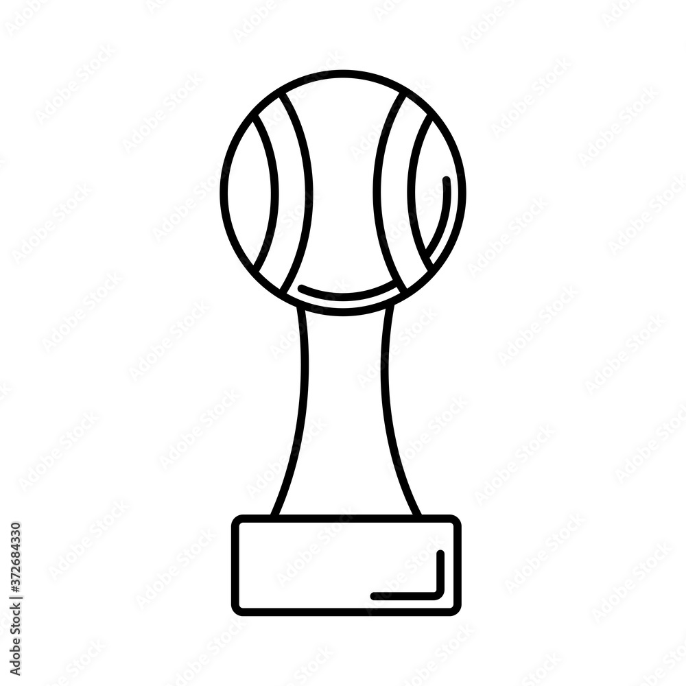 trophy ball tennis sport line style icon trophy ball tennis sport line style icon