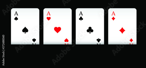 Cards game spades Queen King Heart Ace Poker player card game symbols Spade jack Oneline line pattern Vector bridge icons Funny gambling play suit black blackjack Casino club gaming playing suits