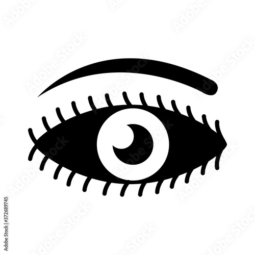 eye human organ silhouette style icon