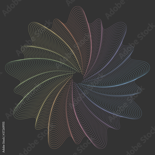 Design elements. Guilloche elements for make diploma or certificate.