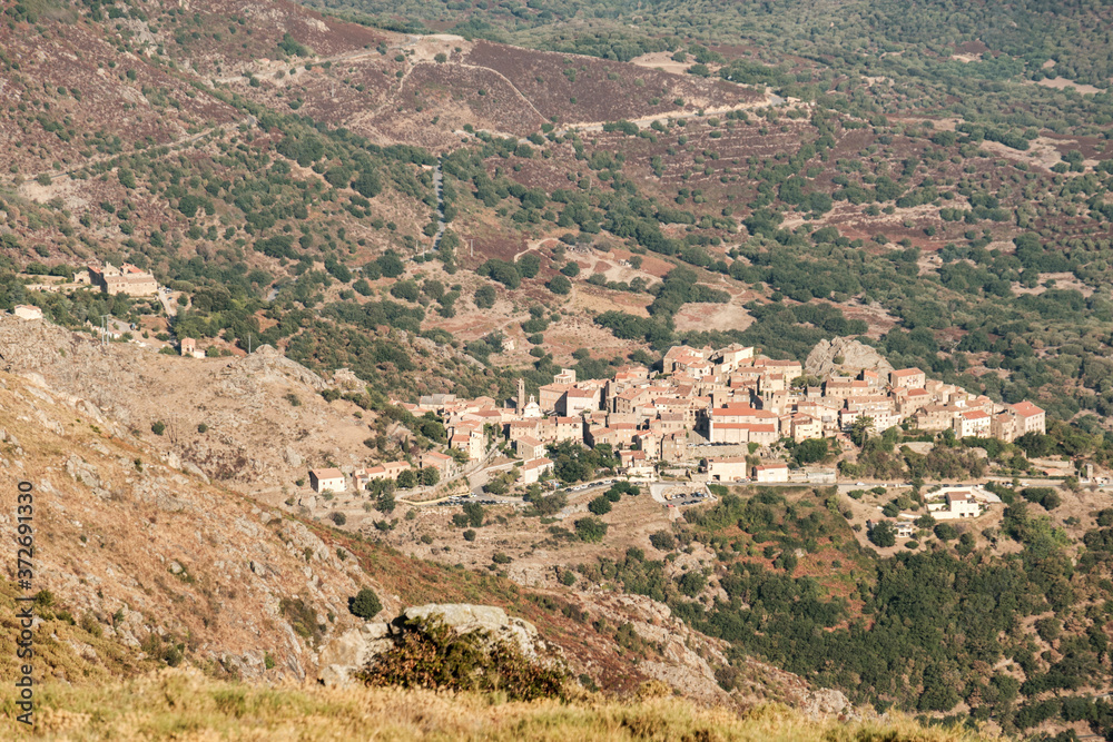 Mountain village of Speloncato in Corsica