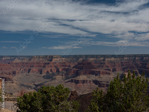 Clouds above the rugged Grand Canyon landscape