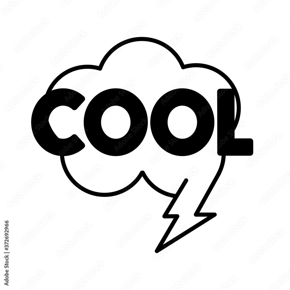 speech bubble with expresion cool word pop art line style speech bubble with expresion cool word pop art line style
