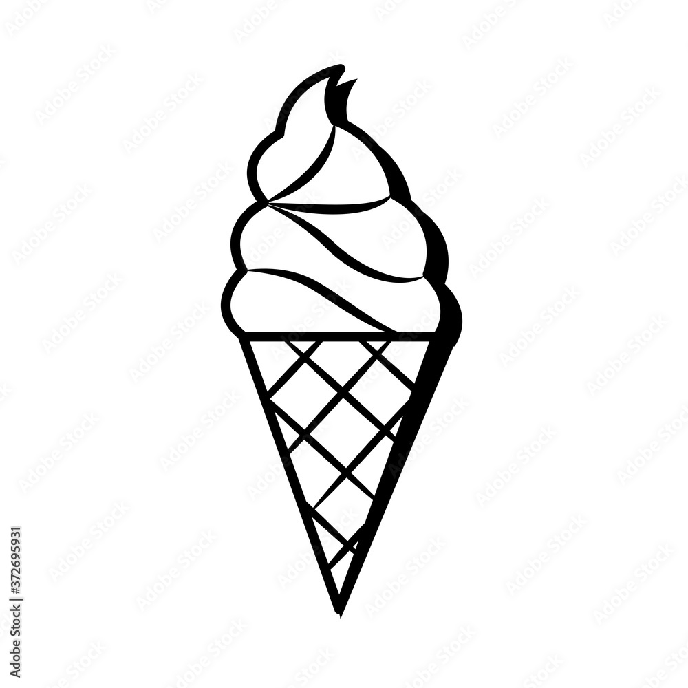 ice cream pop art line style ice cream pop art line style
