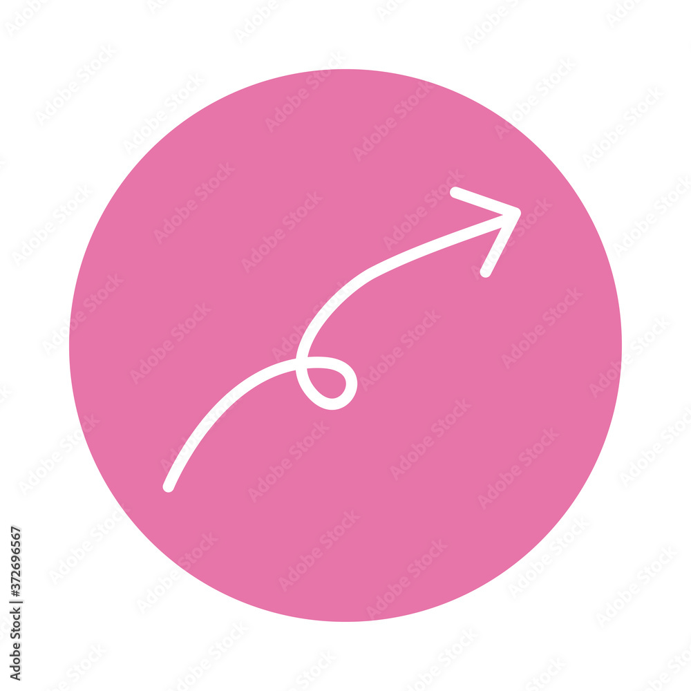 arrow thin direction spiral right up block style icon arrow thin direction spiral right up block style icon