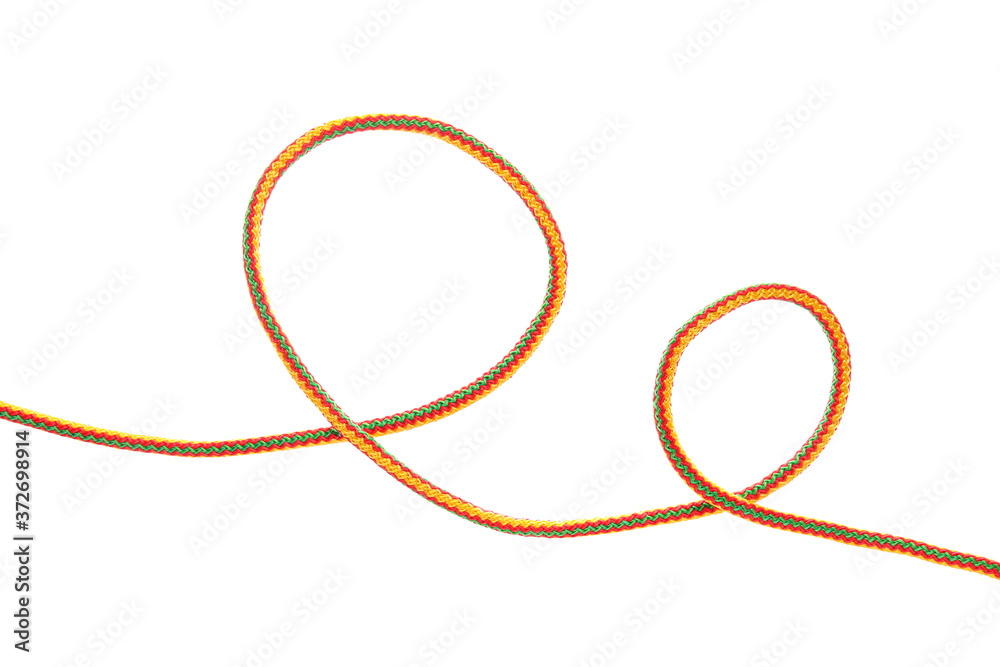 Long rope on white background Long rope on white background