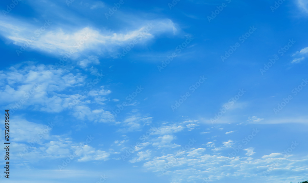blue sky with beautiful natural white clouds	
