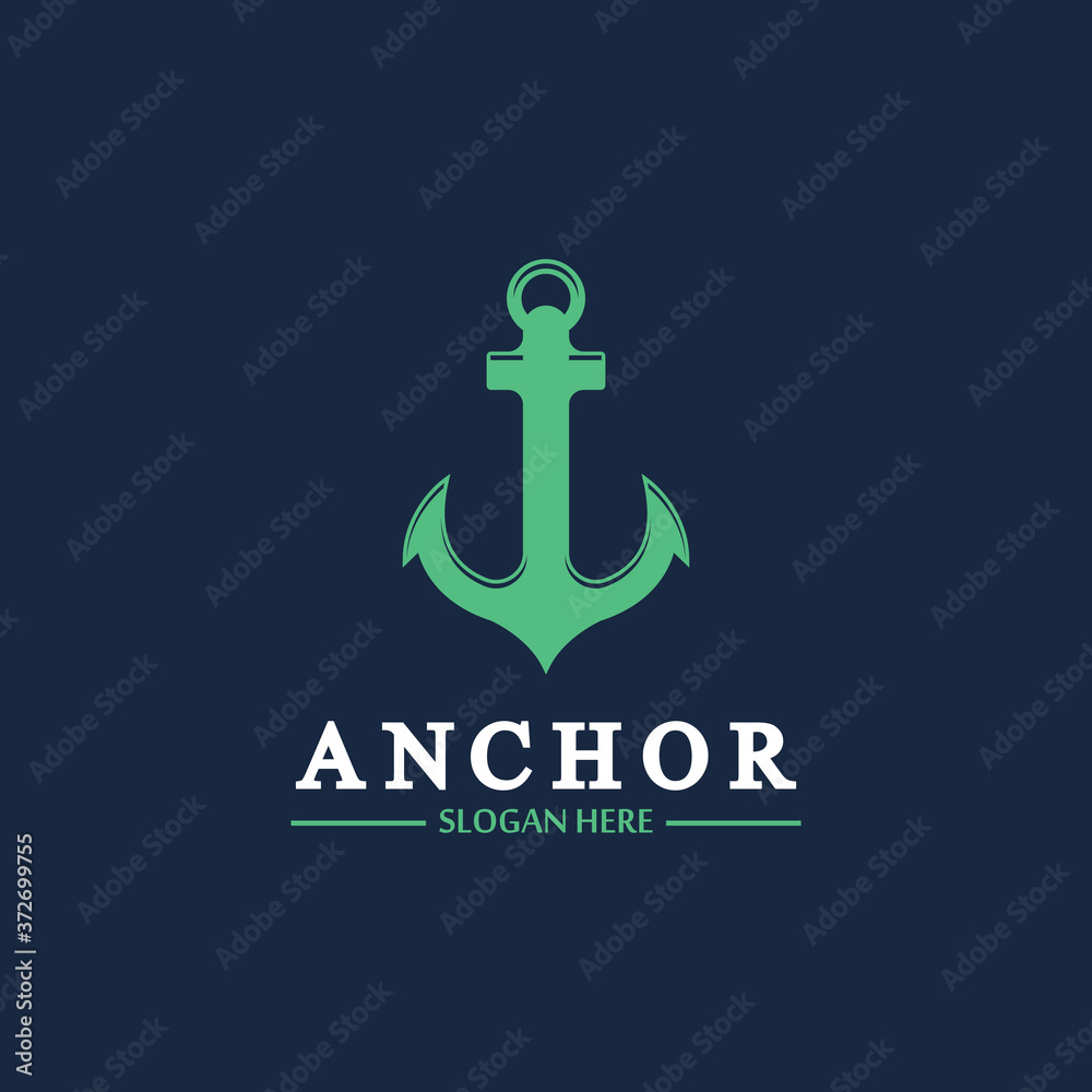 Anchor logo and symbol template icons app vector image Anchor logo and symbol template icons app vector image