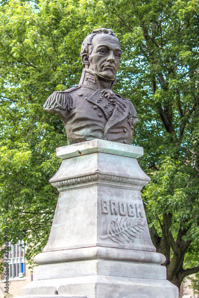 Bust of General Isaac Brock courthouse Brockville Ontario Canada