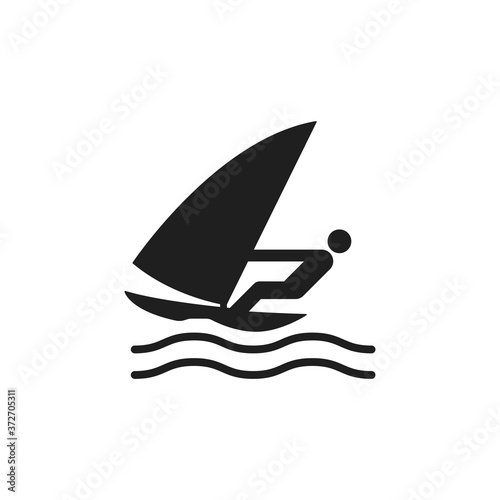 Windsurfing Icon. Water Craft Symbol Modern Simple Vector Icon For Website Or Mobile App
