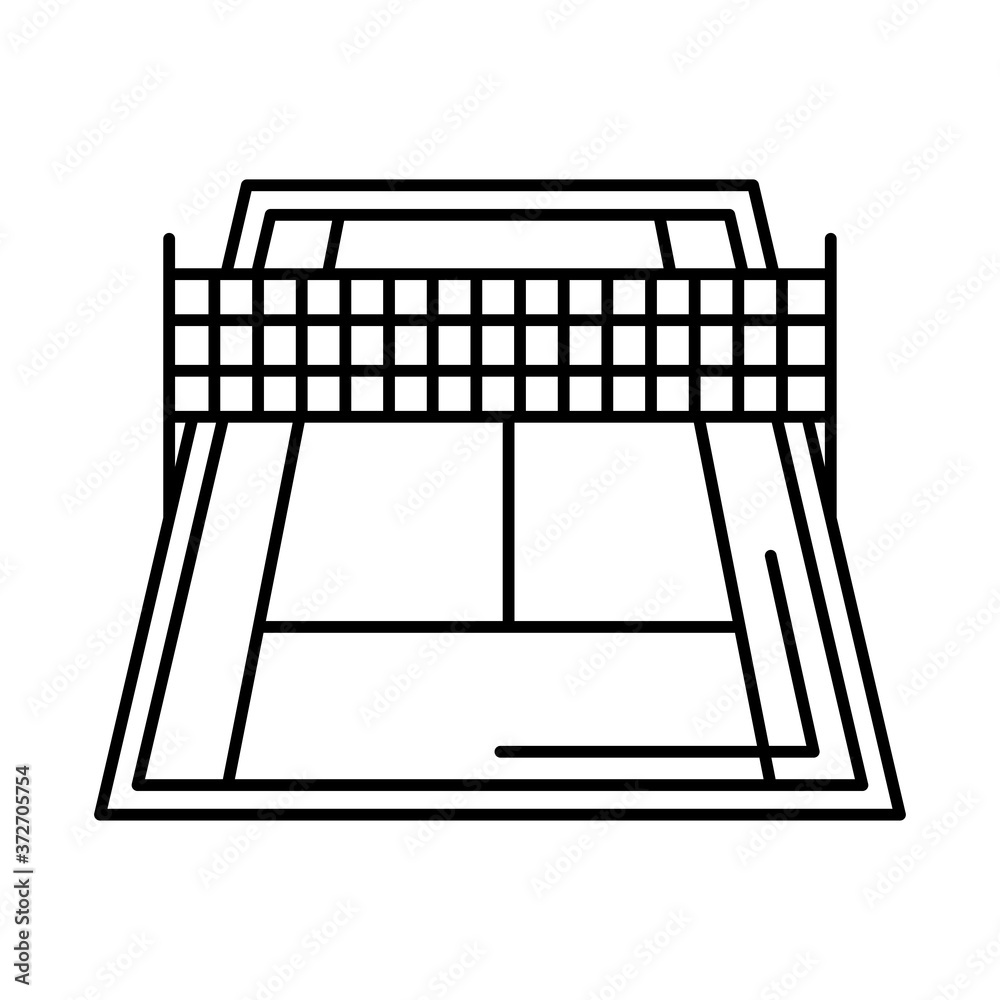 tennis court sport line style icon tennis court sport line style icon