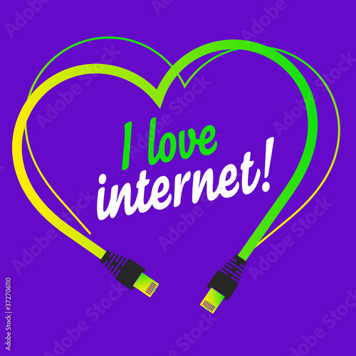 Câble ethernet en forme de cœur