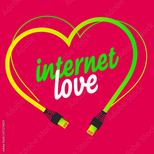 Câble ethernet en forme de cœur