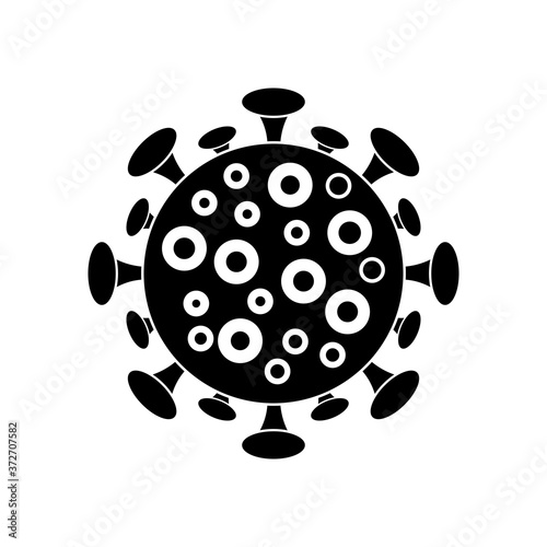 laboratory equipment icon, coronavirus ico n vector symbol isolated illustration white background