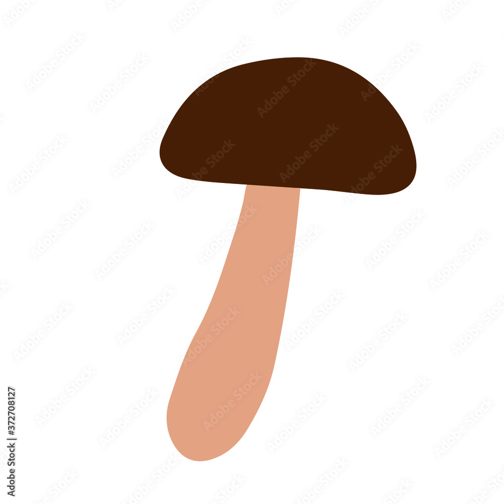 Single design element mushroom. Flat style hand drawn illustration for sticker, pattern, logo design, clothes design and other autumn design. Hygge fall illustration. Healthy food, diet, organic food. Single design element mushroom. Flat style hand drawn illustration for sticker, pattern, logo design, clothes design and other autumn design. Hygge fall illustration. Healthy food, diet, organic food.
