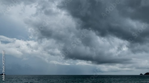 4K Time lapse rainy cloud in rain season