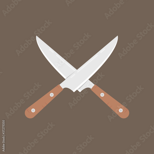 Knife cartoon vector. knife logo design.