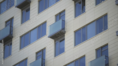 Windows and balconies of Apartment building in Residental Area