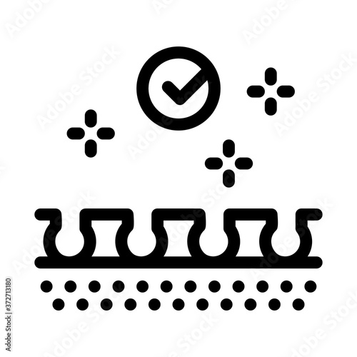 well epilated skin icon vector. well epilated skin sign. isolated contour symbol illustration