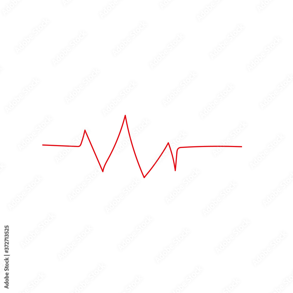 Creative vector illustration of heart line cardiogram isolated on background. Art design health medical heartbeat pulse. Abstract concept graphic element.