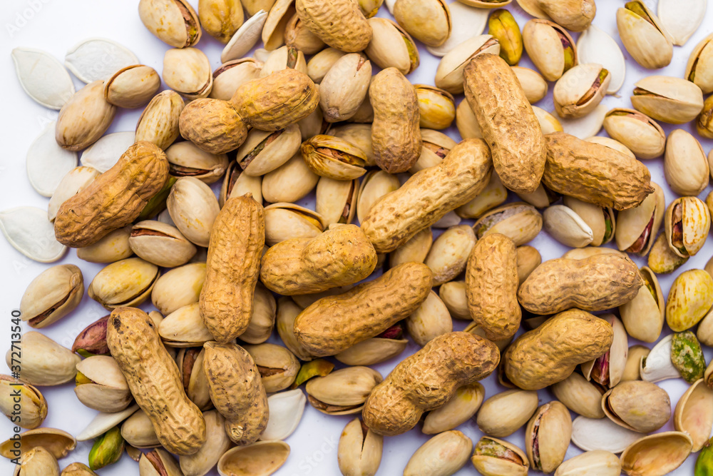 Fototapeta premium Pistachios and Peanuts