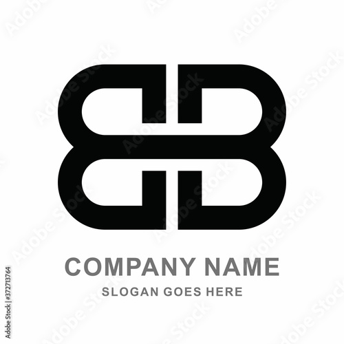 Monogram Letter B B Business Company Vector Logo Design